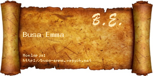 Busa Emma névjegykártya
