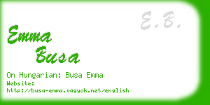 emma busa business card